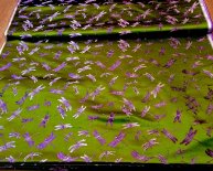 Green Brocade Fabric